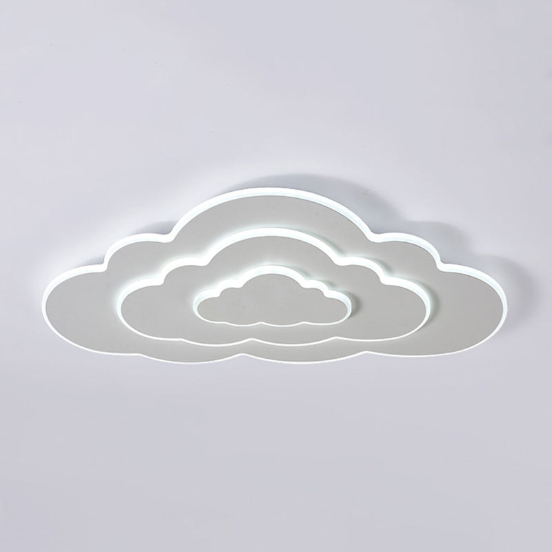 Modern Cloud Shape Ceiling Mount Light Fixture 3 Lights Ceiling Mounted Light