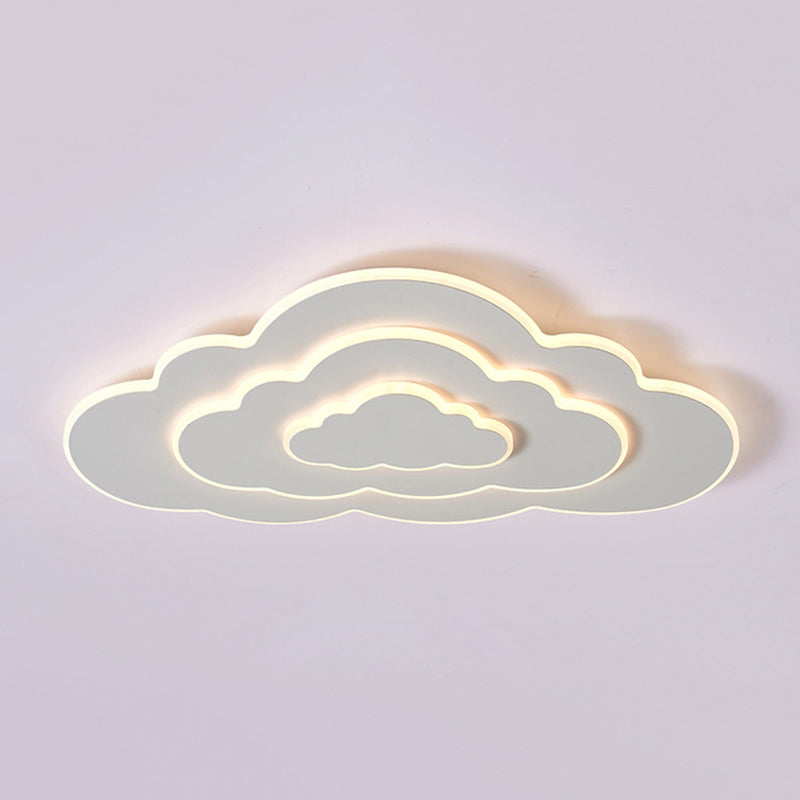 Modern Cloud Shape Ceiling Mount Light Fixture 3 Lights Ceiling Mounted Light