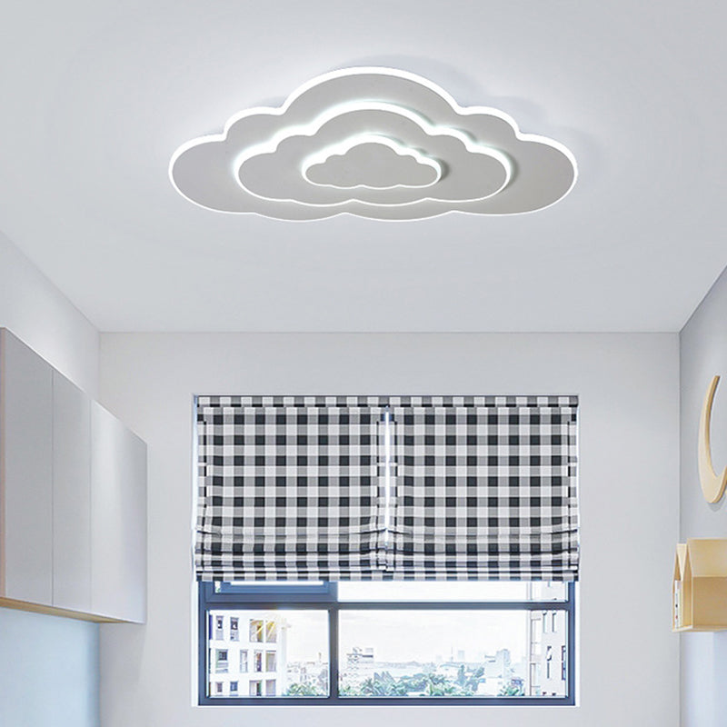 Modern Cloud Shape Ceiling Mount Light Fixture 3 Lights Ceiling Mounted Light