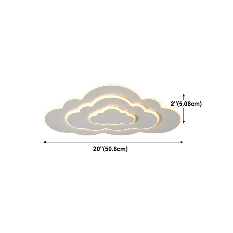 Modern Cloud Shape Ceiling Mount Light Fixture 3 Lights Ceiling Mounted Light