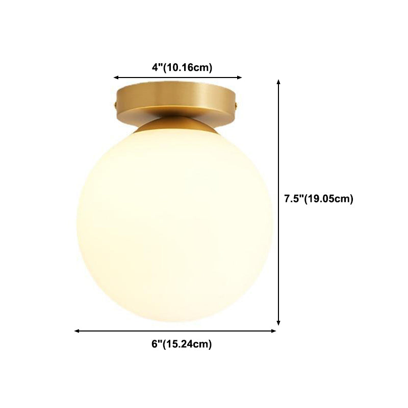 Contemporary Glass Ceiling Light Golden Flush Mount Lighting for Bedroom