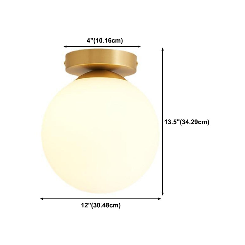Contemporary Glass Ceiling Light Golden Flush Mount Lighting for Bedroom
