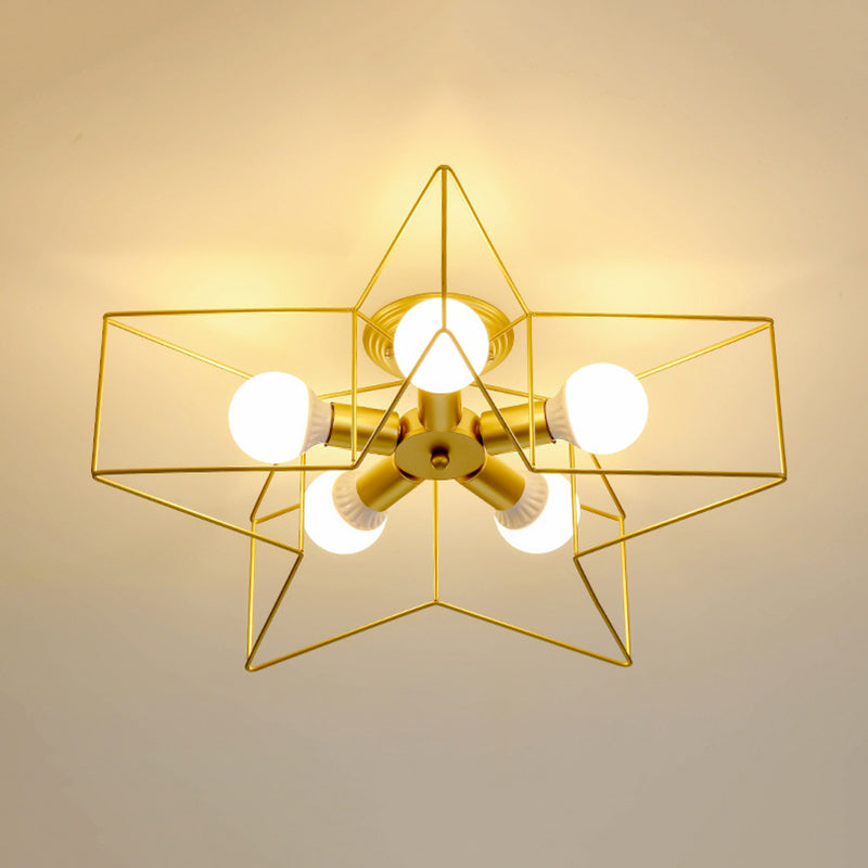 Modern Flush Mount Metal Multiple-Light Flush Mount Ceiling Light