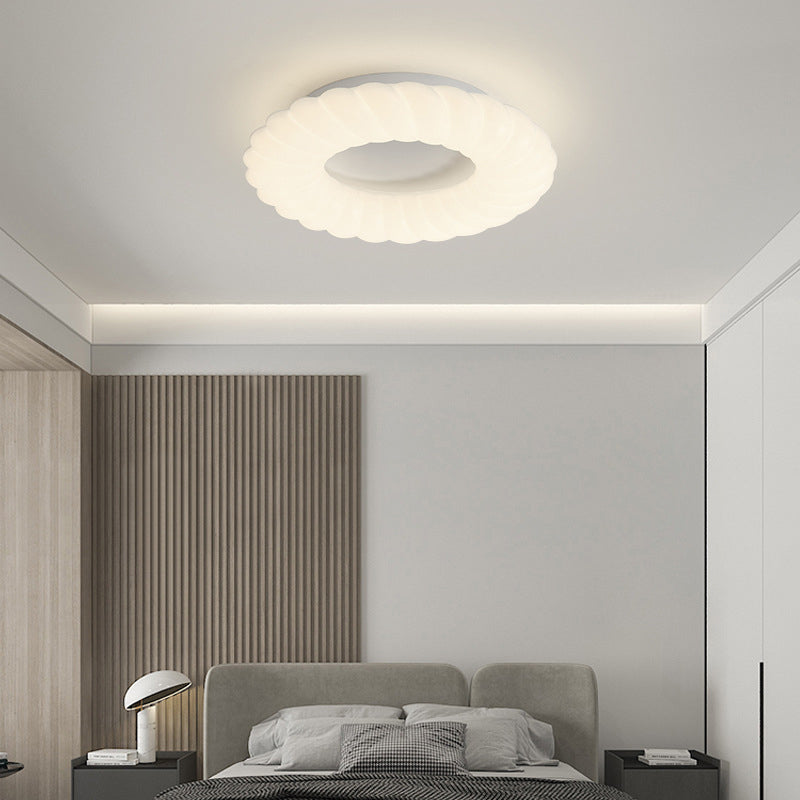 Contemporary LED Ceiling Light White Shaded Flush Mount Lighting for Room