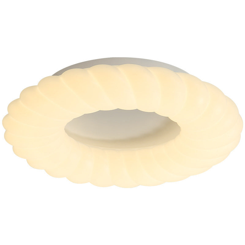 Contemporary LED Ceiling Light White Shaded Flush Mount Lighting for Room