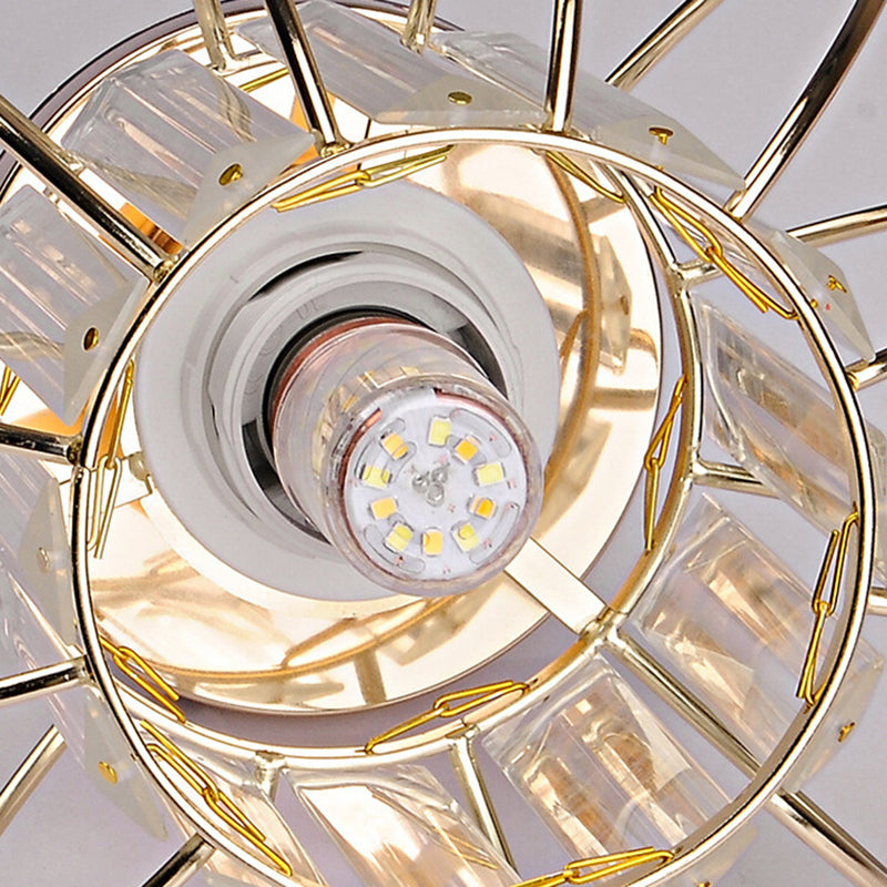 Crystal Geometric Flush Mount Lights Contemporary Style 1 Light Flush Mount Fixture