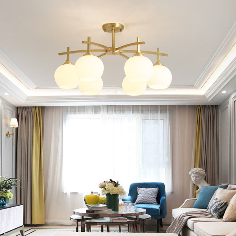 Modern Globe Ceiling Lighting Metal Multiple-Light Ceiling Mount Light Fixture
