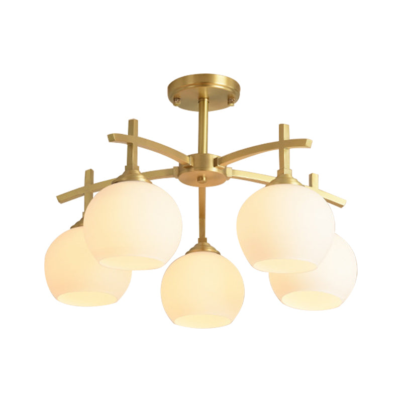Modern Globe Ceiling Lighting Metal Multiple-Light Ceiling Mount Light Fixture