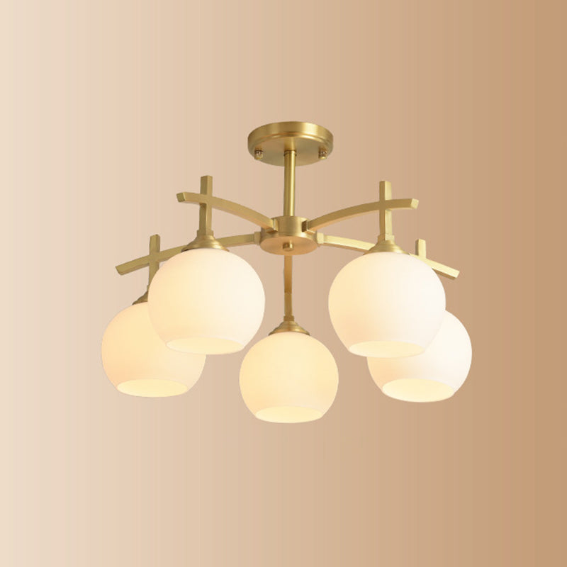 Modern Globe Ceiling Lighting Metal Multiple-Light Ceiling Mount Light Fixture