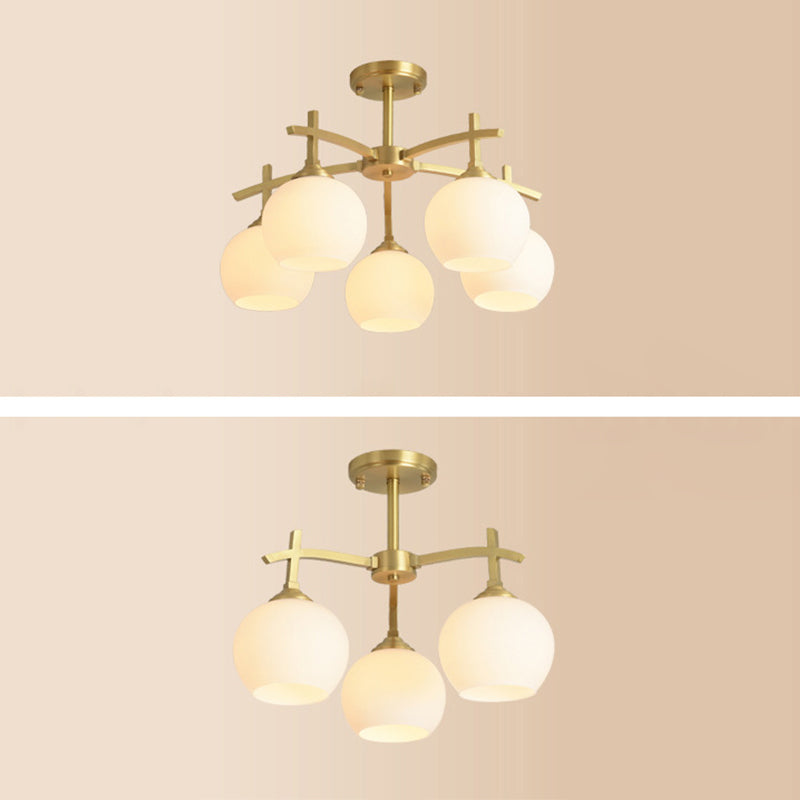 Modern Globe Ceiling Lighting Metal Multiple-Light Ceiling Mount Light Fixture