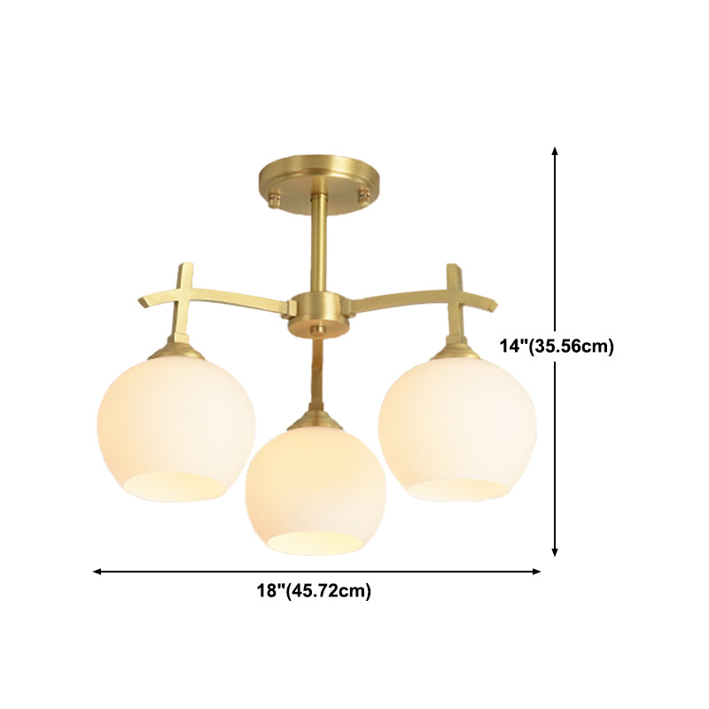 Modern Globe Ceiling Lighting Metal Multiple-Light Ceiling Mount Light Fixture