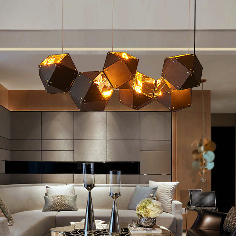 Modern Style Hanging Island Light Metal Dining Room Island Chandelier