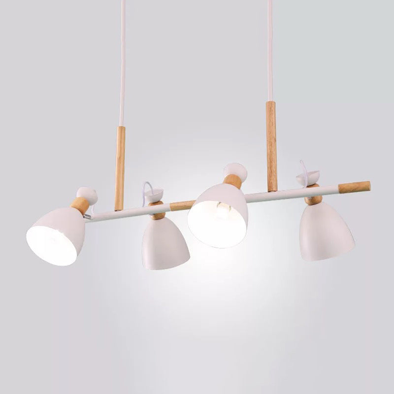 Modern Style Linear Shape Island Lights Metal 4 Lights Pendant Light for Living Room