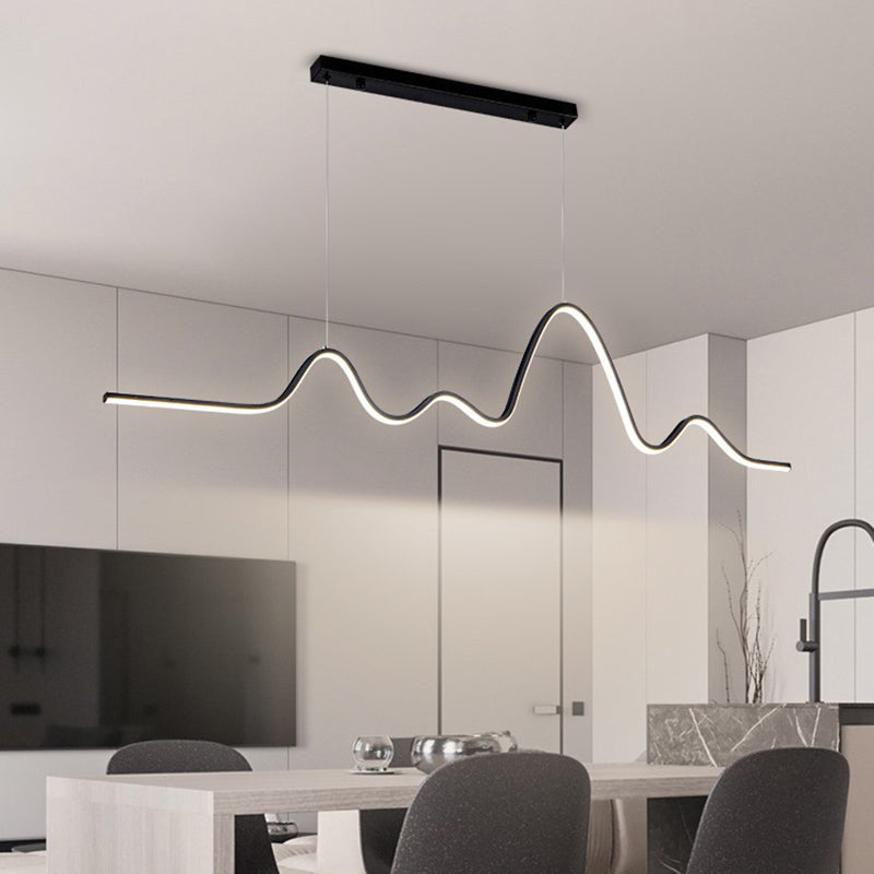 Modern Style Geometric Shape Island Pendant Acrylic Island Light Fixtures for Living Room