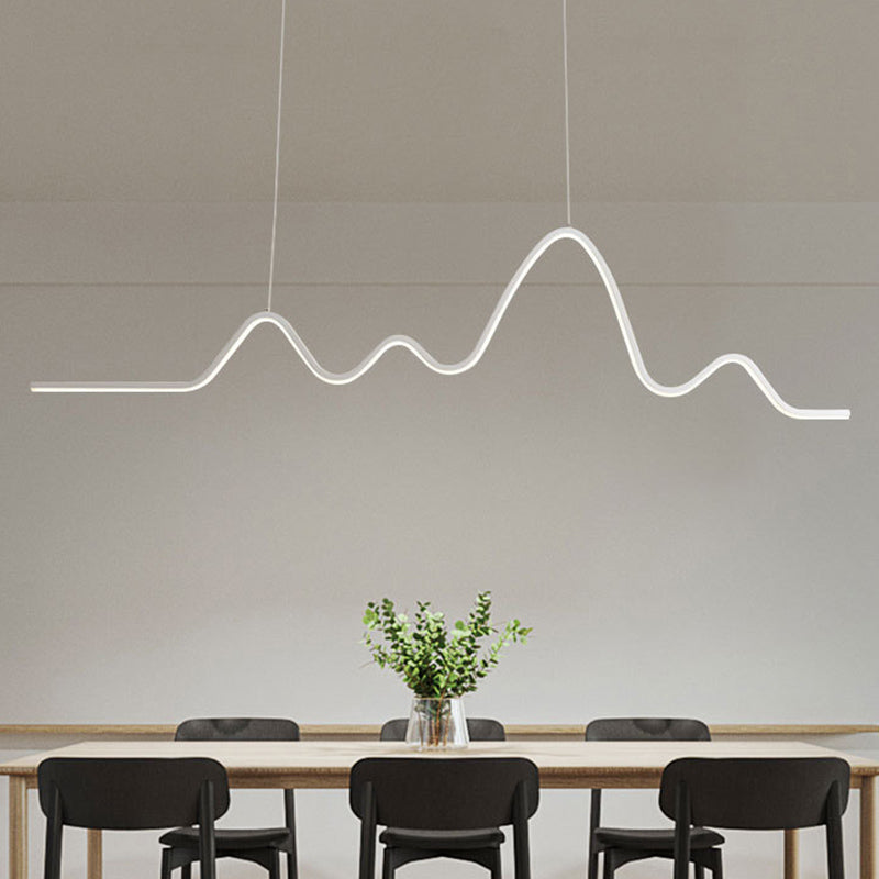 Modern Style Geometric Shape Island Pendant Acrylic Island Light Fixtures for Living Room