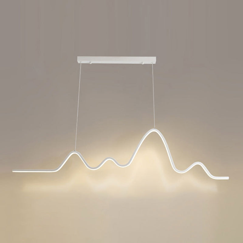 Modern Style Geometric Shape Island Pendant Acrylic Island Light Fixtures for Living Room