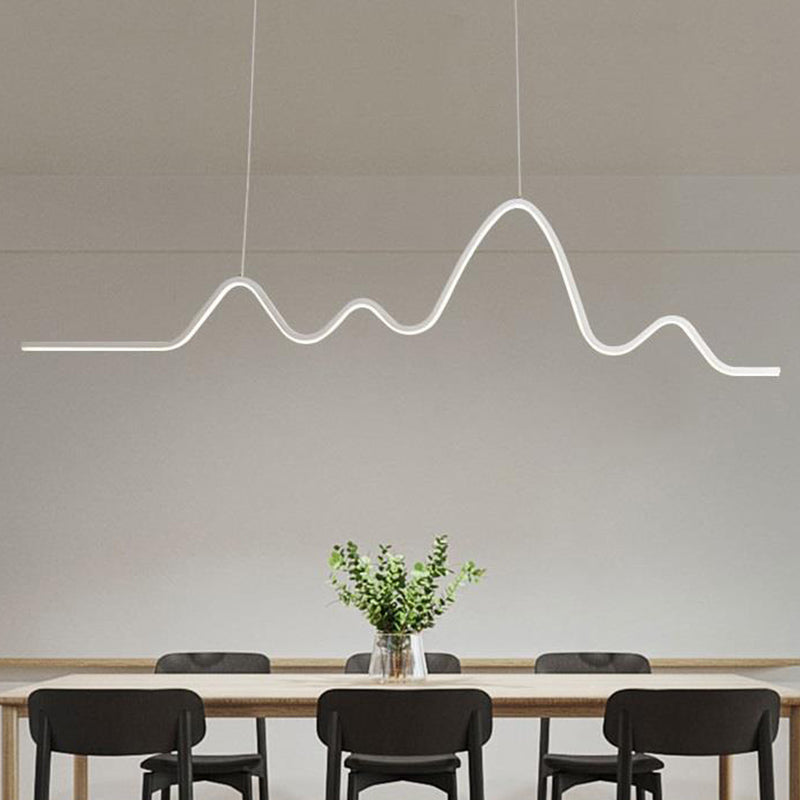 Modern Style Geometric Shape Island Pendant Metal Island Light Fixtures for Living Room
