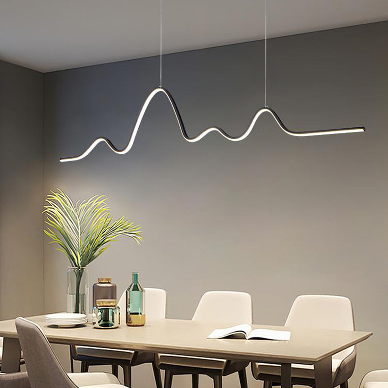 Modern Style Geometric Shape Island Pendant Metal Island Light Fixtures for Living Room