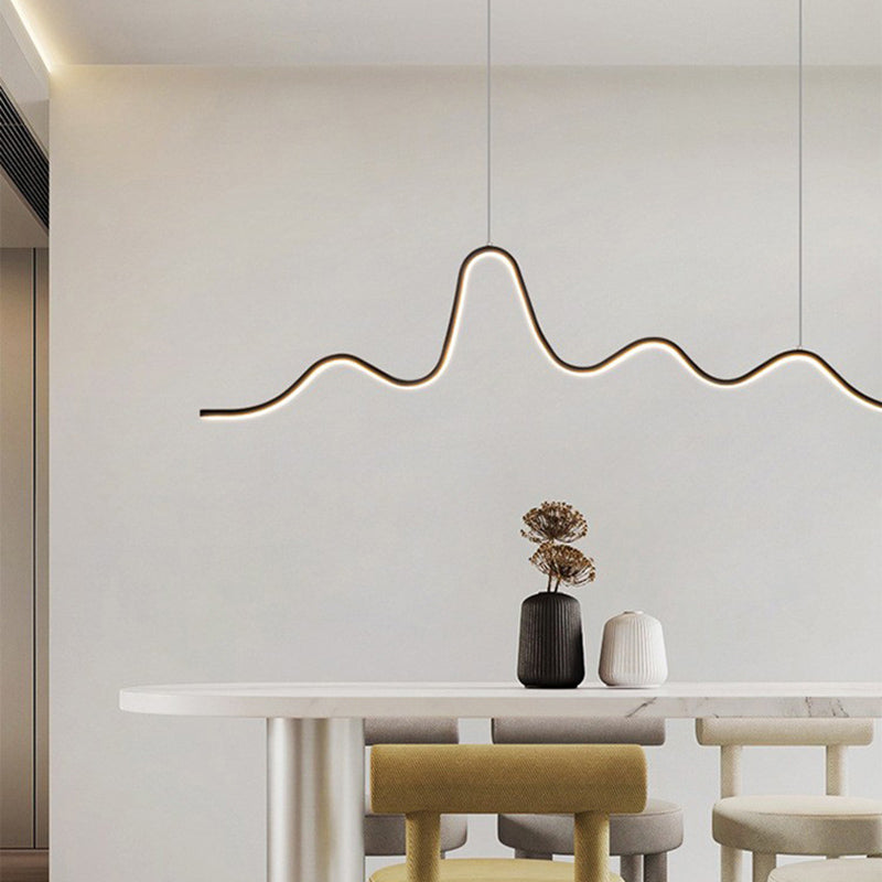 Modern Style Geometric Shape Island Pendant Metal Island Light Fixtures