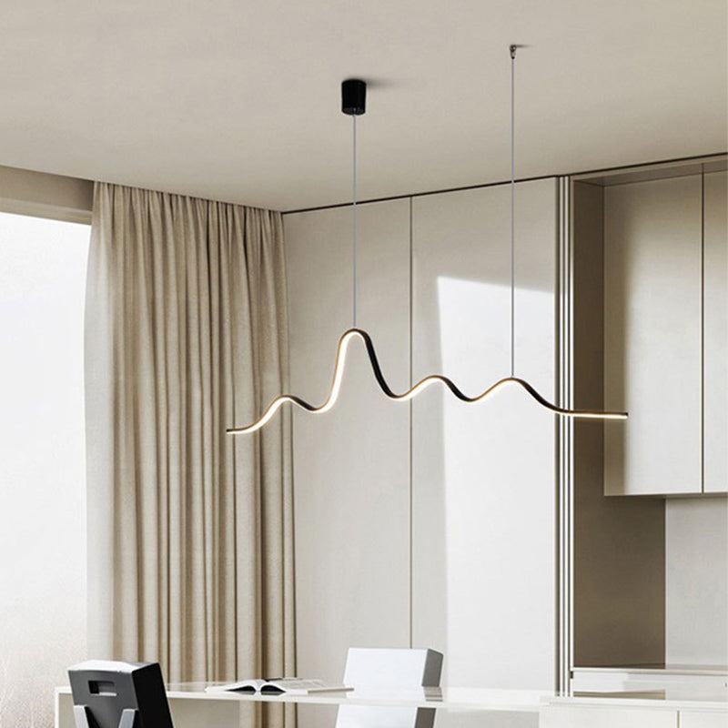 Modern Style Geometric Shape Island Pendant Metal Island Light Fixtures for Dining Room