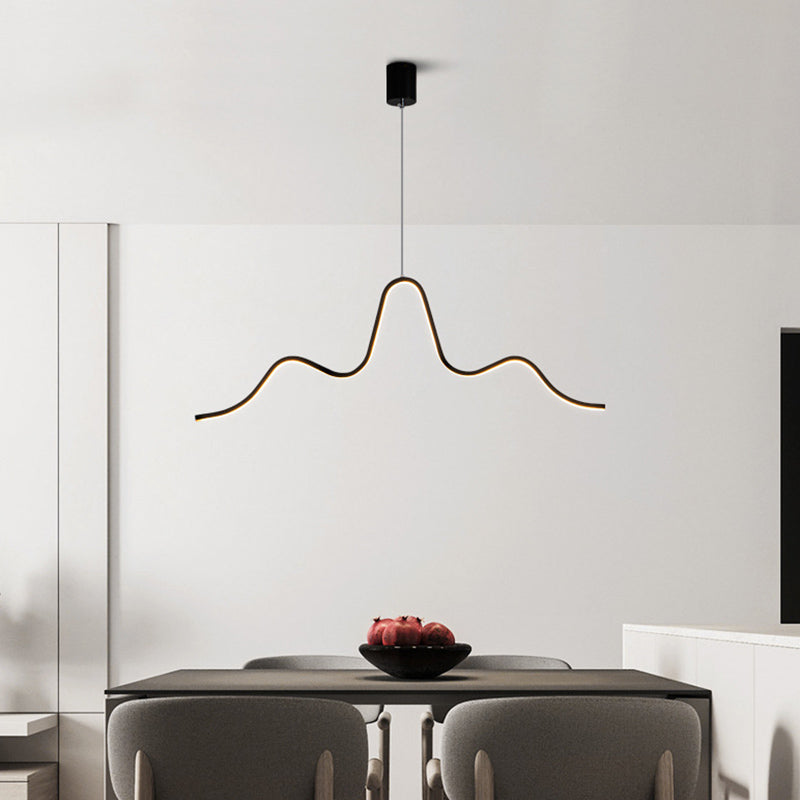 Modern Style Geometric Shape Island Pendant Metal Island Light Fixtures for Dining Room