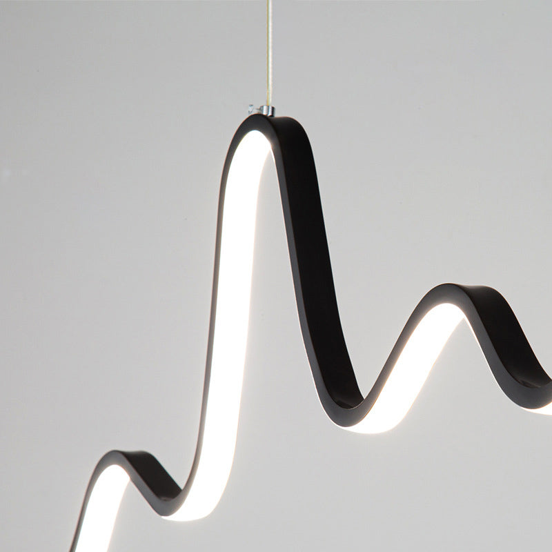 Modern Style Geometric Shape Island Pendant Metal Island Light Fixtures for Dining Room