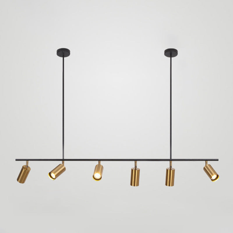 Half Cylinder Shape Modern Style Island Pendant Metal Island Light Fixtures