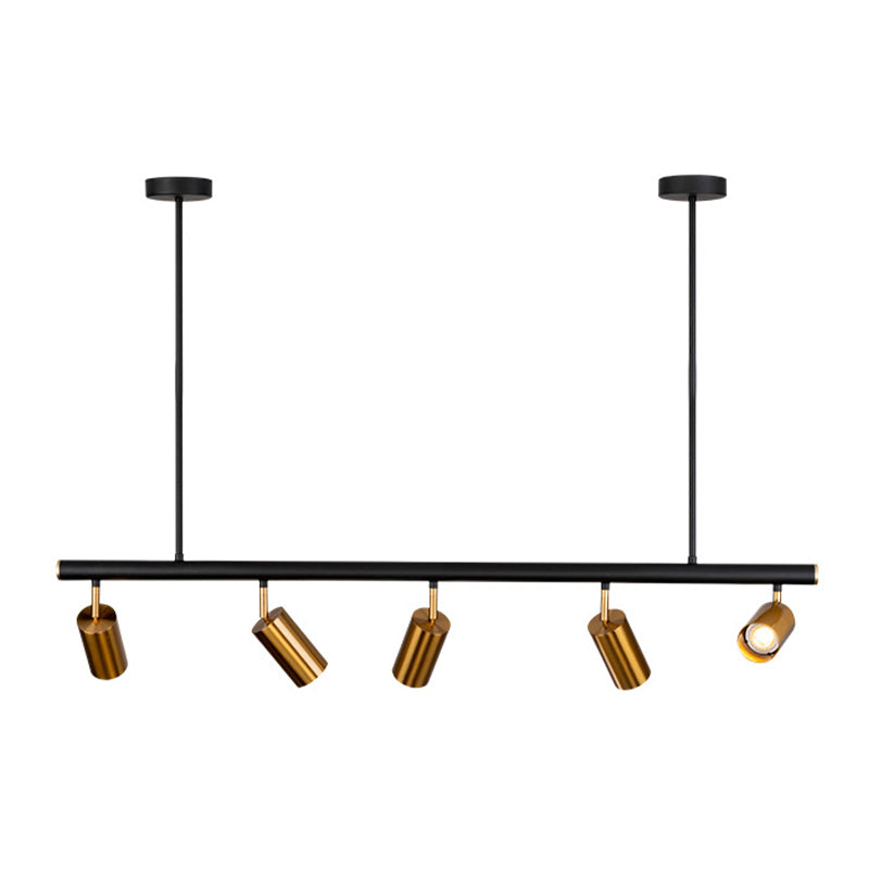 Half Cylinder Shape Modern Style Island Pendant Metal Island Light Fixtures