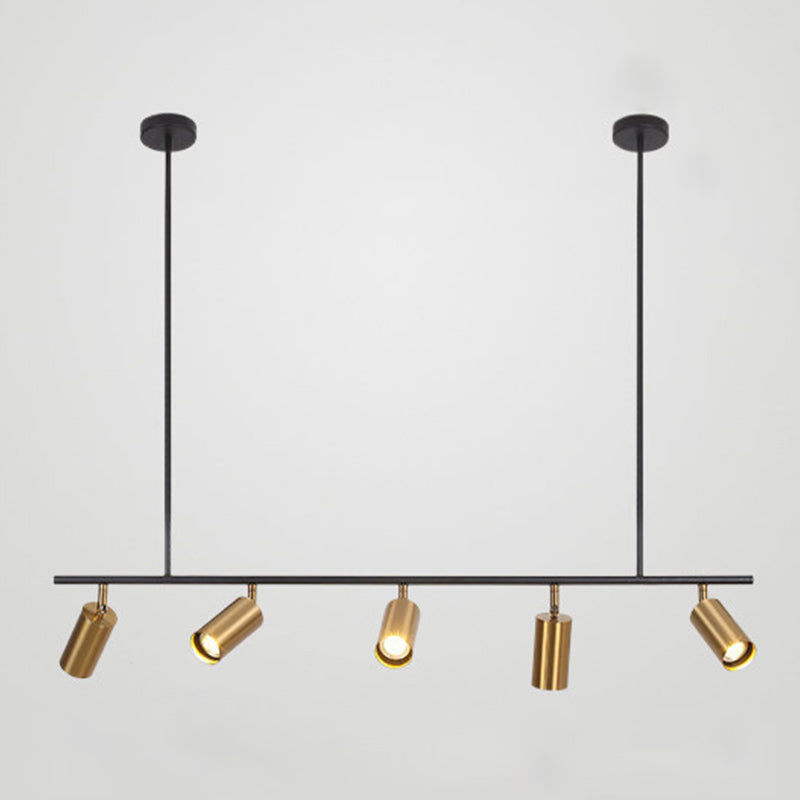 Half Cylinder Shape Modern Style Island Pendant Metal Island Light Fixtures