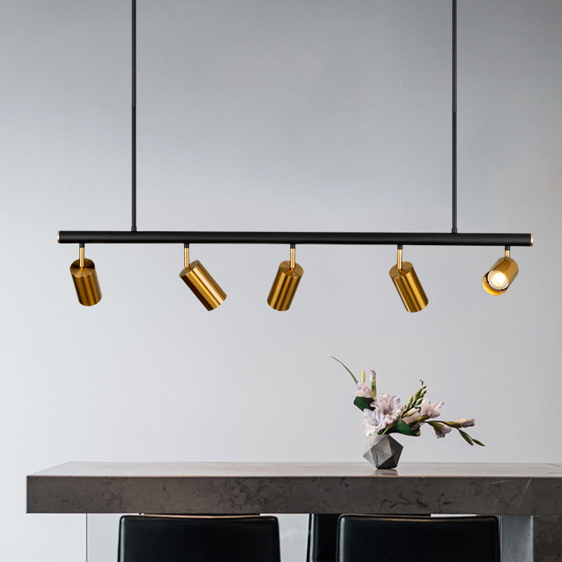 Half Cylinder Shape Modern Style Island Pendant Metal Island Light Fixtures