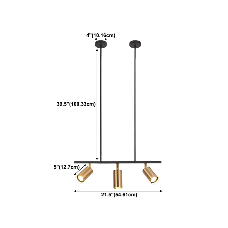 Half Cylinder Shape Modern Style Island Pendant Metal Island Light Fixtures