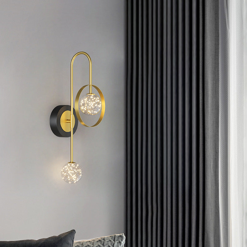 Modern Unique Shape Wall Mount Light Fixture Wall Light Sconce in Gold for Dining Room