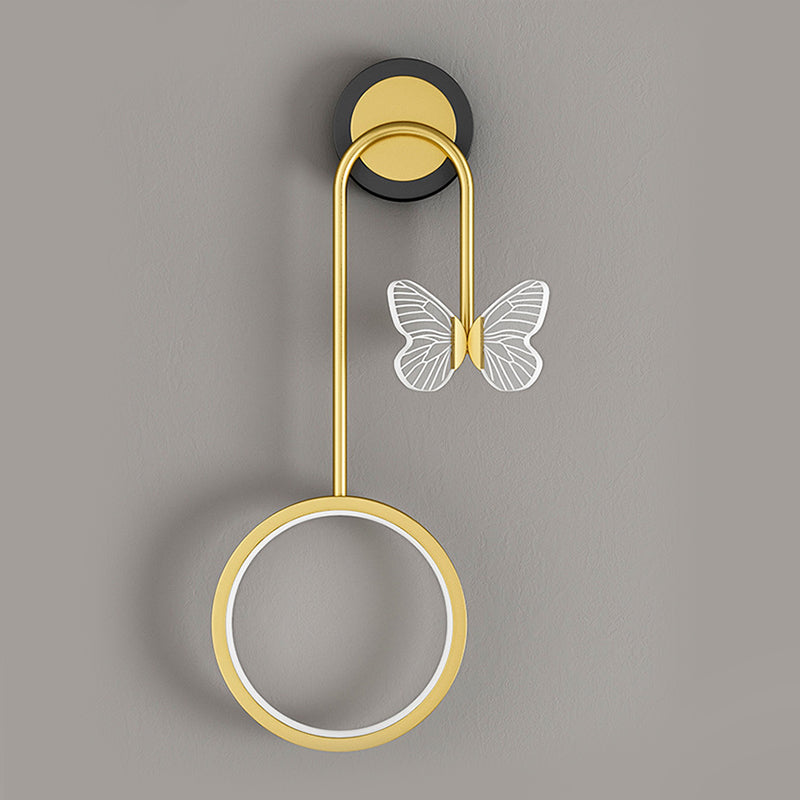 Modern Wall Mount Light Fixture 2 Light Wall Light Sconce in Gold for Dining Room