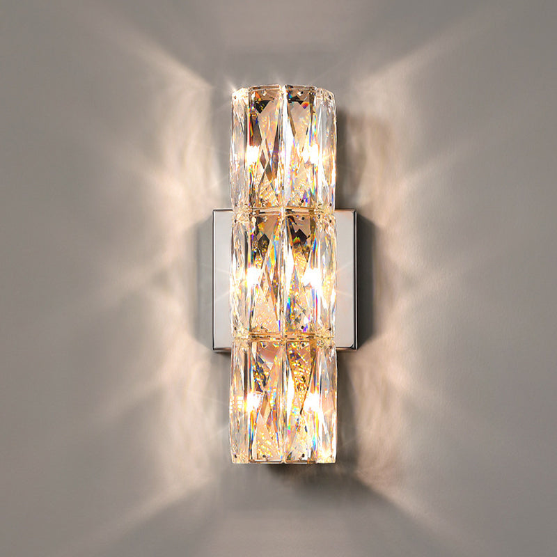 Modern Style Linear Shape Wall Sconce Crystal Sconces for Living Room