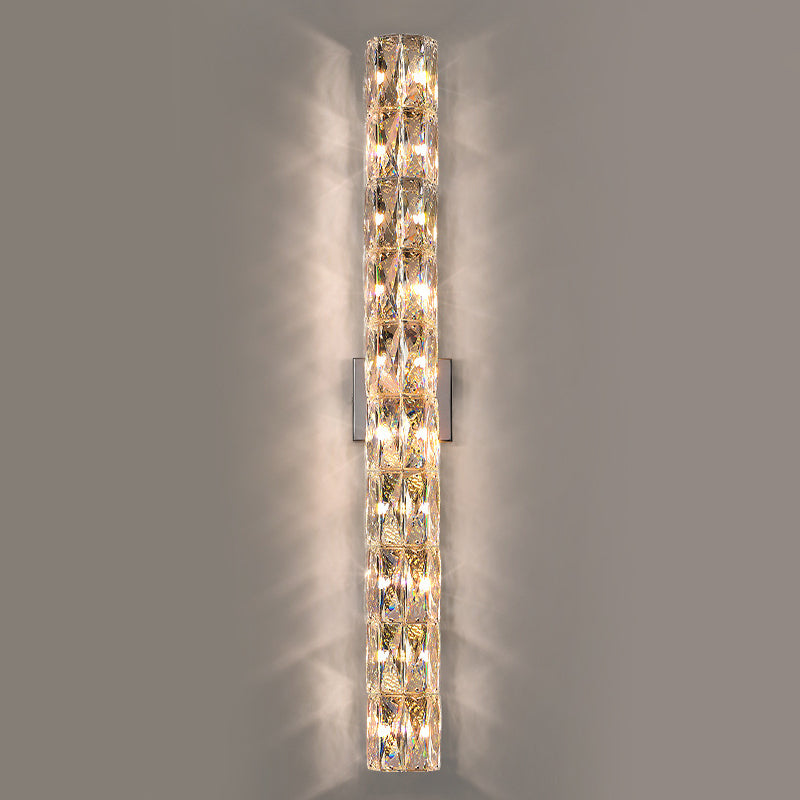 Modern Style Linear Shape Wall Sconce Crystal Sconces for Living Room