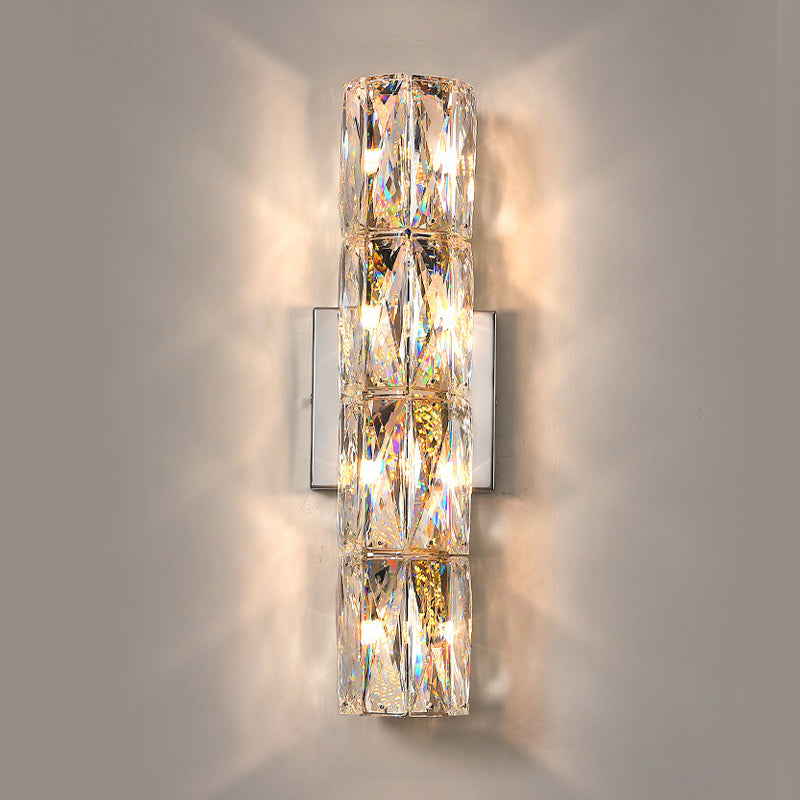Modern Style Linear Shape Wall Sconce Crystal Sconces for Living Room