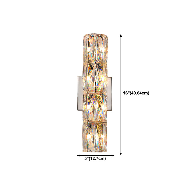 Modern Style Linear Shape Wall Sconce Crystal Sconces for Living Room