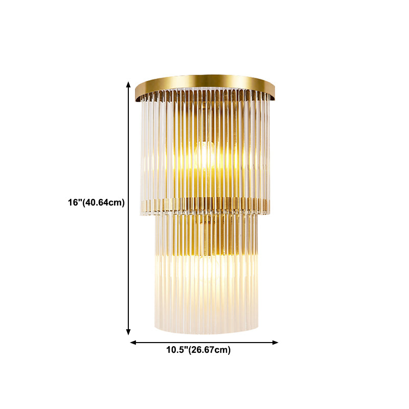 Modern Style Tiered Wall Sconce Crystal Sconces for Living Room