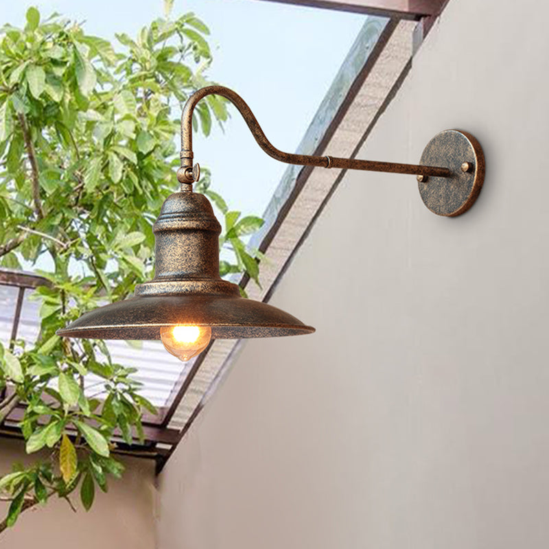 1-Light Industrial Style Wall Sconce Metal Sconces Light in for Outdoor
