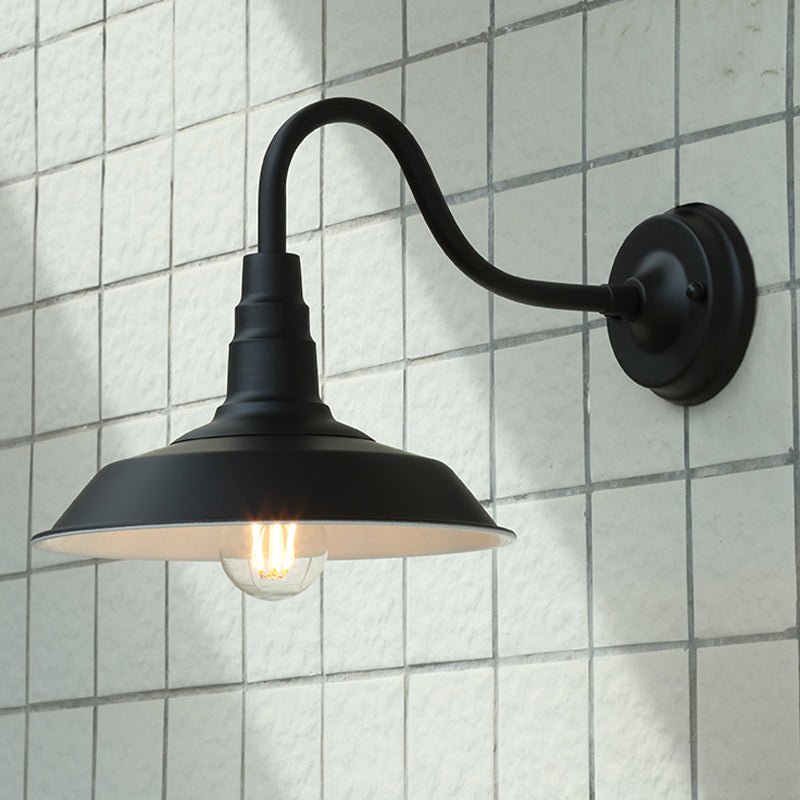 Industrial Style Barn Light Wall Sconce Metal 1 Light Sconces for Outdoor
