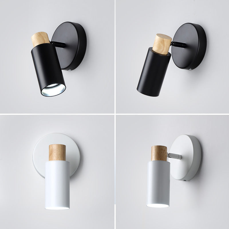 Half Cylinder Shape Sconce Light Fixture Metal Modern Style Wall Sconce Lighting