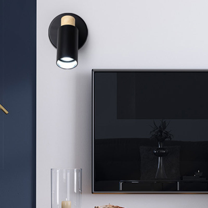 Half Cylinder Shape Sconce Light Fixture Metal Modern Style Wall Sconce Lighting