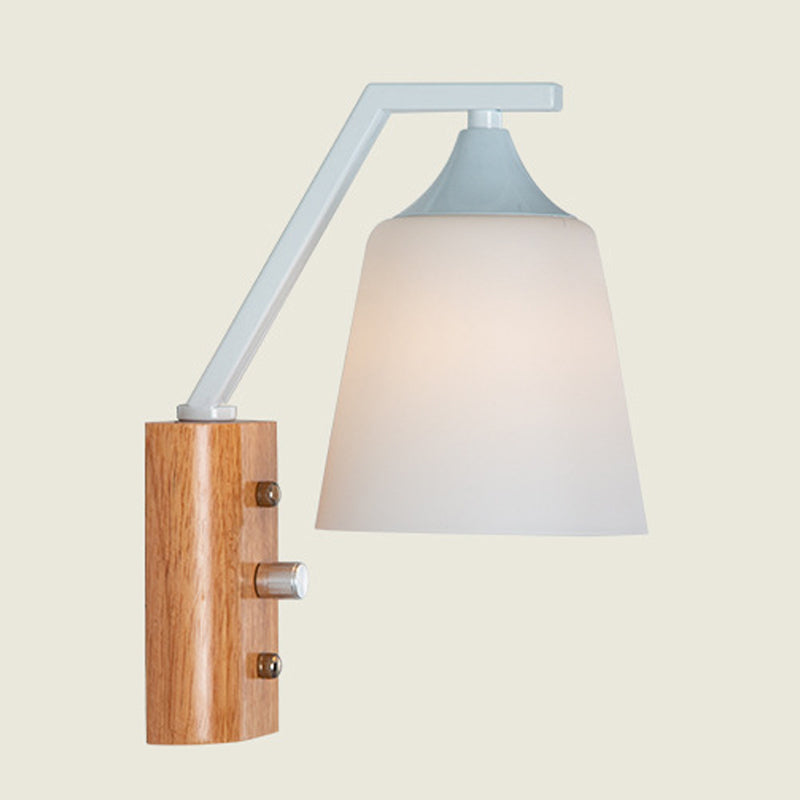 Glass Wall Light Fixture Modern Style Wall Lamp for Living Room