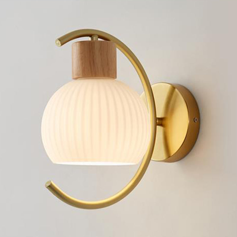 Wood Wall Light Fixture Modern Style Wall Lamp for Living Room