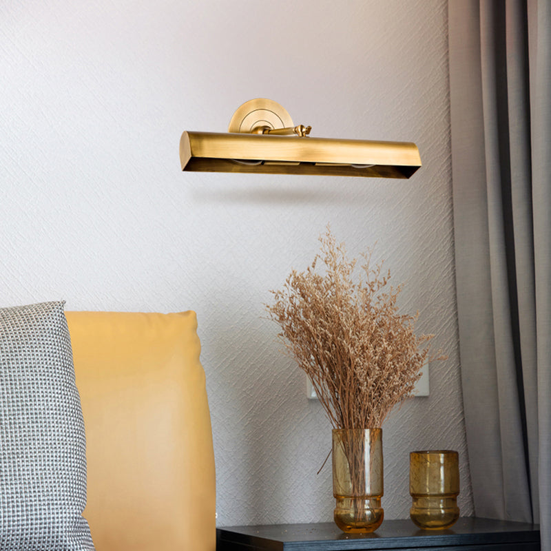 Brass Finish 2-Light Modernism Bathroom Vanity Light LED Bath Bar
