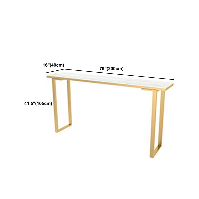 Glam Indoor Counter Wine Table White Marble Gold Base Counter Height Dining Table
