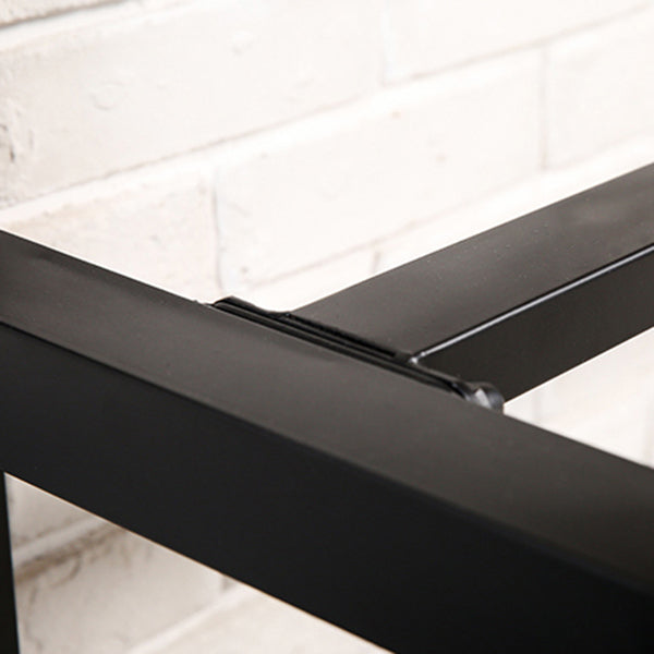 Rectangle Solid Wood Bistro Table Natural Bar Height Pub Table with Footrest