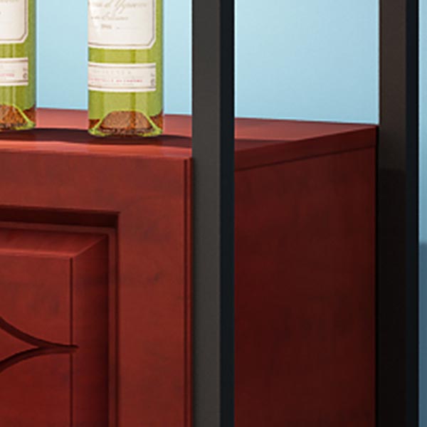 Mid-Century Modern Wine Rack Floor Solid Wood Wine Holder Rack