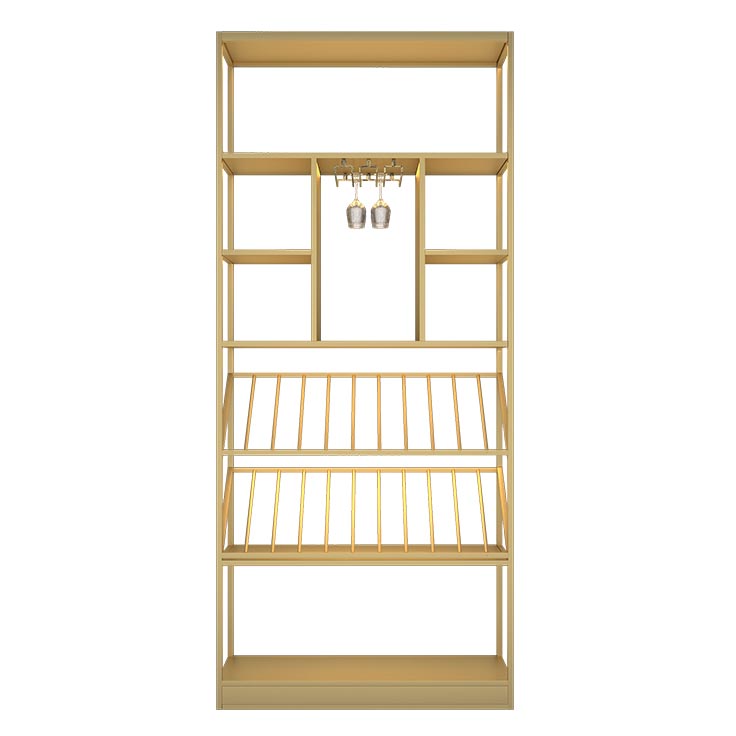 Luxe Metal Wine Rack Kit Freestanding Wine Holder Rack with Shelf