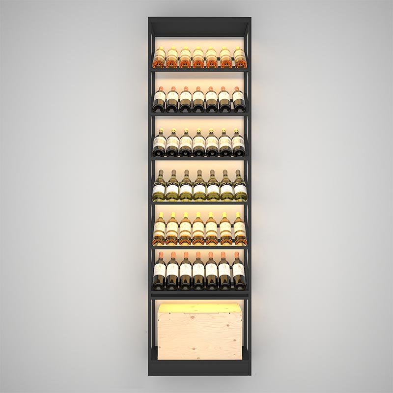 Luxe Metal Wine Rack Kit Freestanding Wine Holder Rack with Shelf